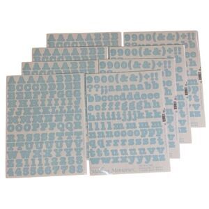 VTG 1997 Making Memories Stickers Letters Numbers Symbols 8 Sheets Pastel Blue